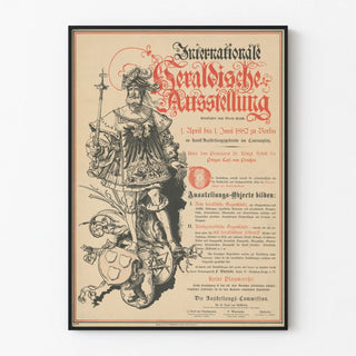 Vintage Poster International Heraldic Exhibition Berlin 1882
