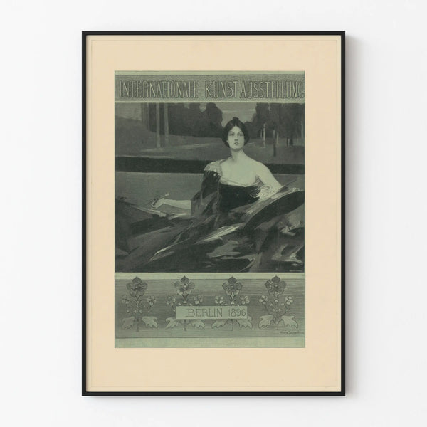 Vintage poster of a woman artist - International Art Exhibition Berlin 1896