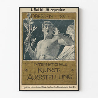 Vintage Poster for the International Art Exhibition Dresden 1897
