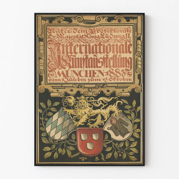 Vintage Poster for the International Art Exhibition Munich 1883