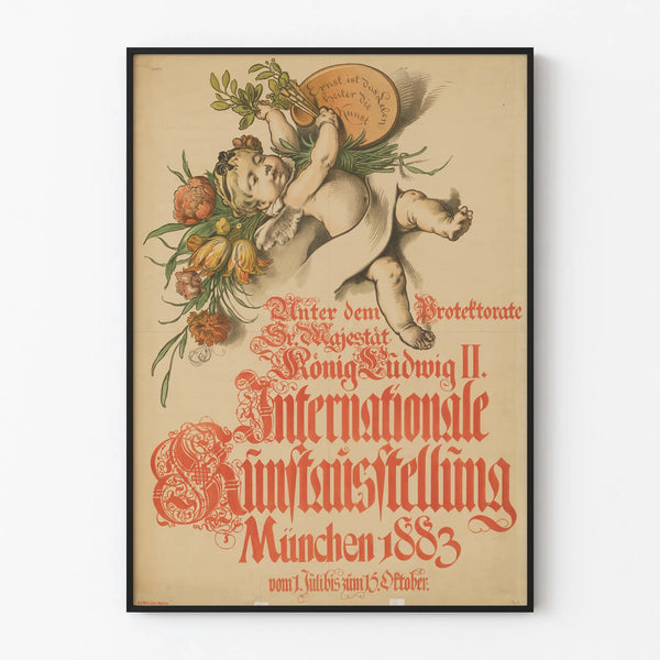 Vintage Poster International Art Exhibition Munich 1883