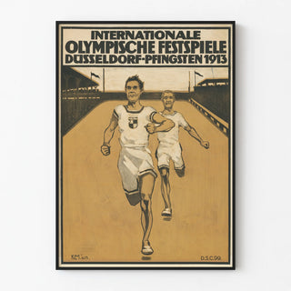 Vintage Poster of the International Olympic Games Düsseldorf 1913