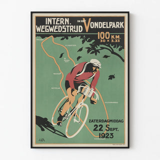 Vintage Poster of the International Cycling Race at Vondelpark 1923