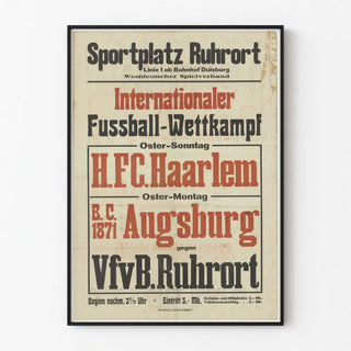 Vintage football poster Ruhrort Sportplatz