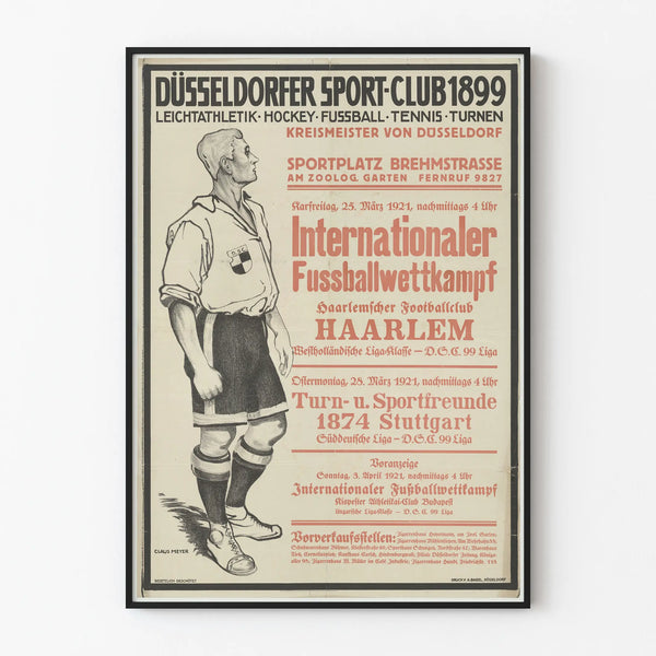 Vintage poster of the international football competition Sportplatz Ruhrort