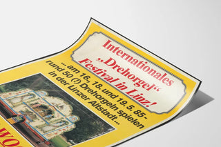 Poster for the International Barrel Organ Festival in Linz 1985