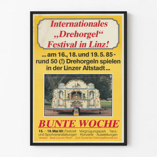 Poster for the International Barrel Organ Festival in Linz 1985