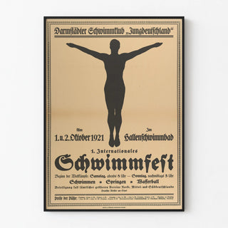 Vintage poster 1921 - 1st International Swimming Festival