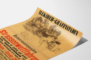 Vintage International Cycling Race Poster Illkirch-Grafenstaden 1895
