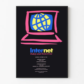 Decorative poster Internet Today and Tomorrow 1994 for wall decoration