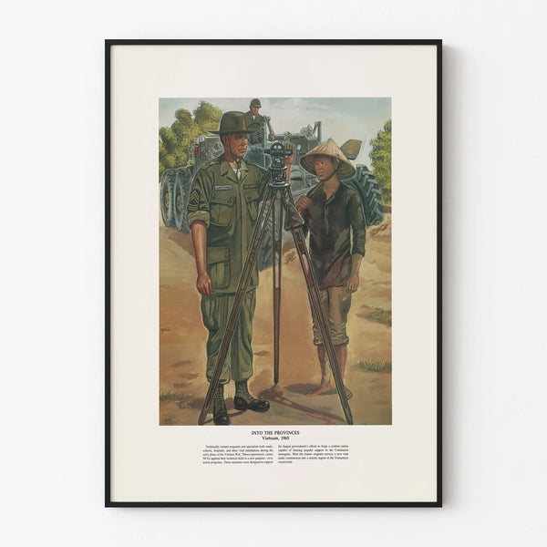 Historical Vietnam Poster 1965 - Into the Provinces