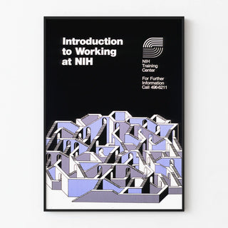 Decorative poster 'Introduction to Working at NIH' - Artistic labyrinthine design
