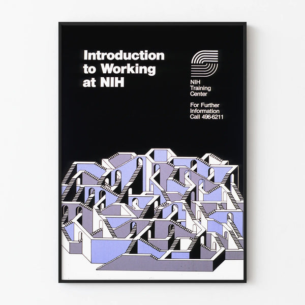 Decorative poster 'Introduction to Working at NIH' - Artistic labyrinthine design
