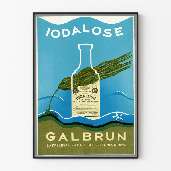 Vintage Poster Iodalose Galbrun Iodized Peptides Wall Decoration