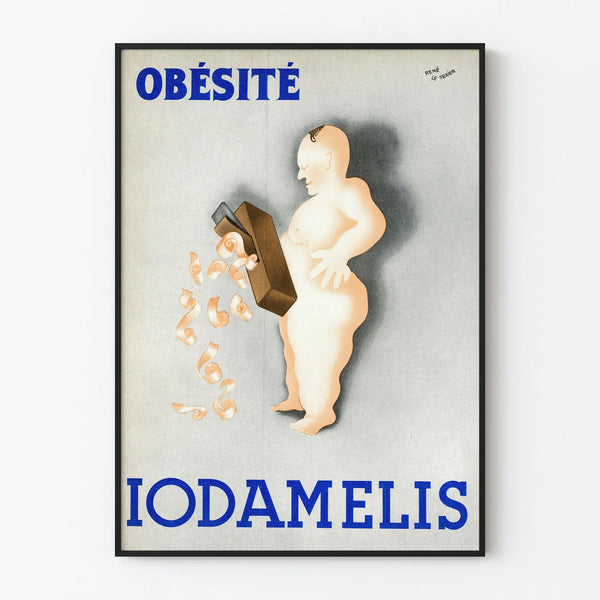 Vintage poster Obesity Iodamelis by René Le Texier