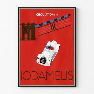 Vintage poster Iodamelis Old car circulation