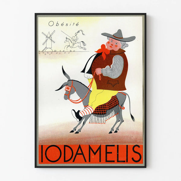 Vintage advertising poster Iodamelis Obesity - Retro wall decoration