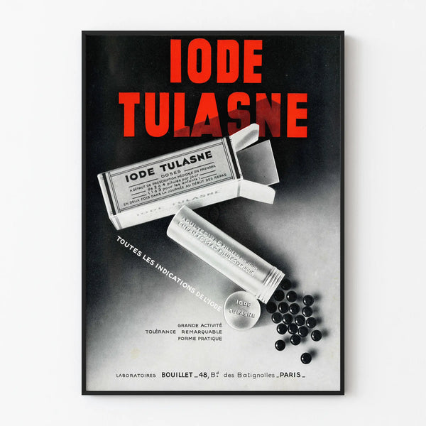Vintage Advertising Poster for Iode Tulasne - Retro Wall Decoration