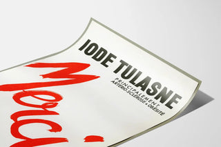 Thank You Tulasne Iodine Advertising Poster in Red Lettering