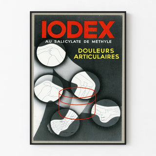 Vintage IODEX Poster for Joint Pain