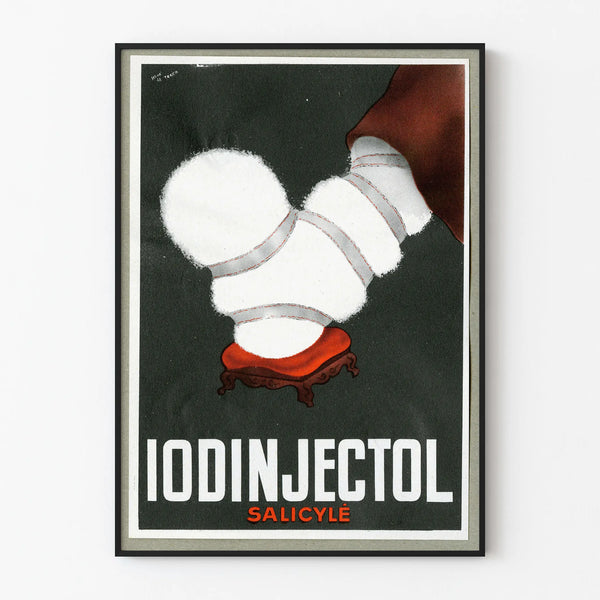 Vintage poster Iodinjectol Salicylé - Retro wall decoration
