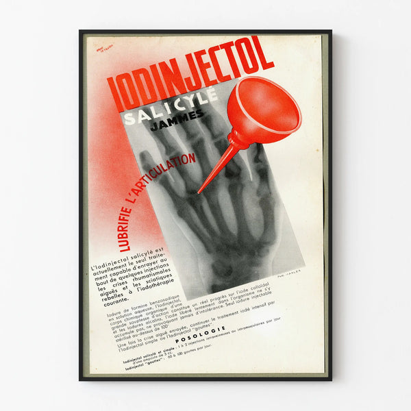 Vintage Advertising Poster Iodinjectol - Medical Wall Decoration