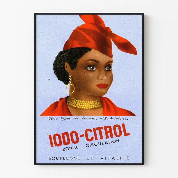 Vintage Iodo-Citrol poster for retro wall decoration