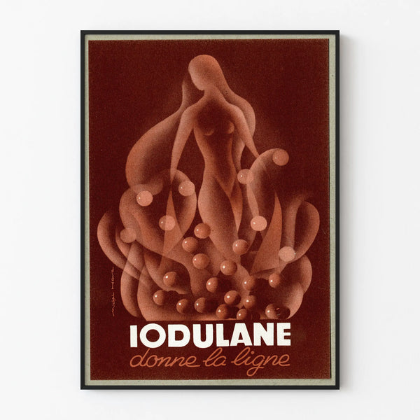 Vintage poster Iodulane sets the tone in wall decoration