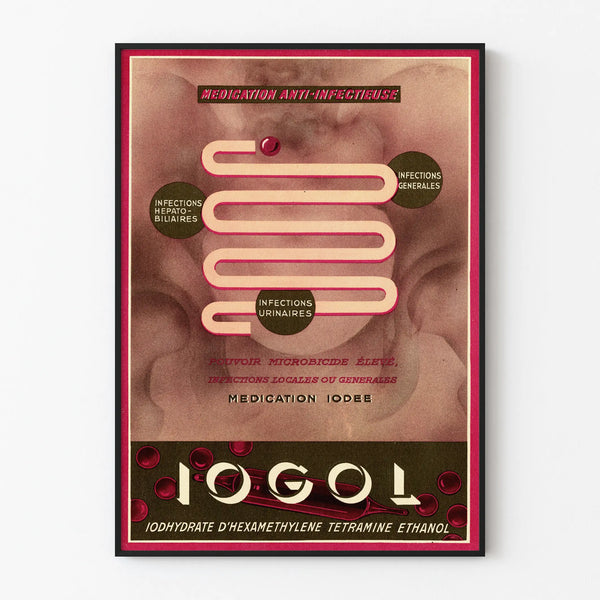 Vintage Poster for Anti-Infectious Medication Iogol - Retro Medical Wall Decoration