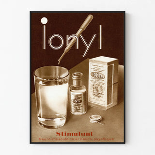 Vintage Ionyl Poster for Neuro-Muscular and Neuro-Psychic Stimulant