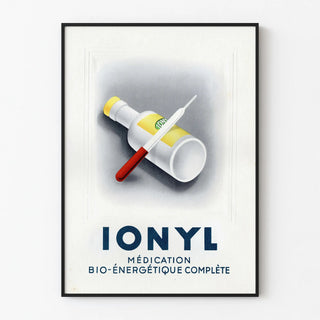 Vintage Ionyl Advertising Poster for Bio-Energetic Medication