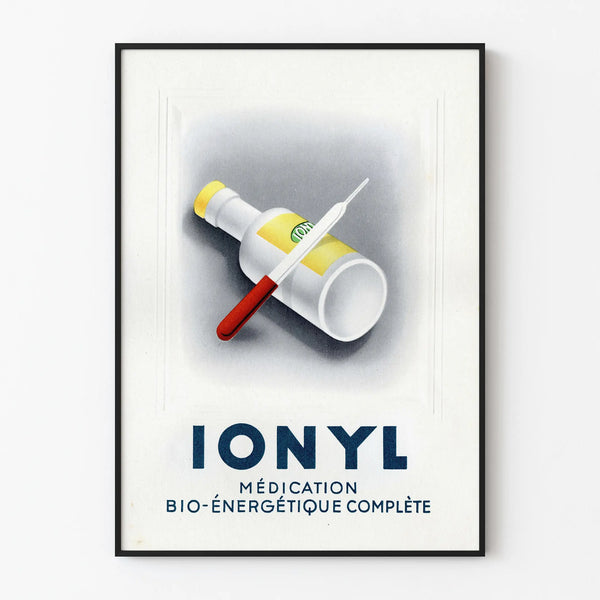 Vintage Ionyl Advertising Poster for Bio-Energetic Medication