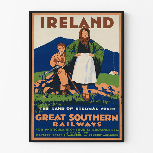 Vintage Irish Poster - Land of Eternal Youth - Great Southern Railways