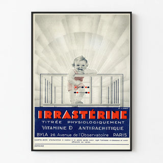 Vintage advertising poster for vitamin-rich IRRASTÉRINE