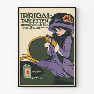 Vintage advertising poster for Irrigal tablets