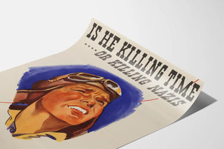 World War II Propaganda Poster Pilot Aviator