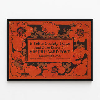 Vintage Floral Poster Is Polite Society Polite — framed artwork on a wall