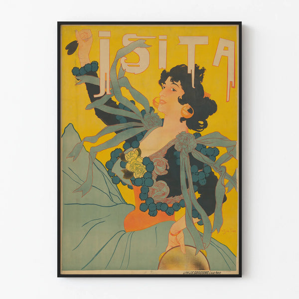 Vintage poster Isita flamenco dancer