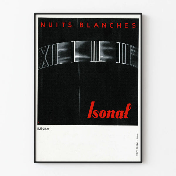 Vintage Poster White Nights Isonal - Graphic Wall Decoration