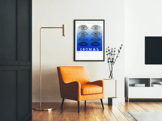 Art Deco Poster White Nights Isonal Blue and Black