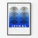 Art Deco Poster White Nights Isonal Blue and Black
