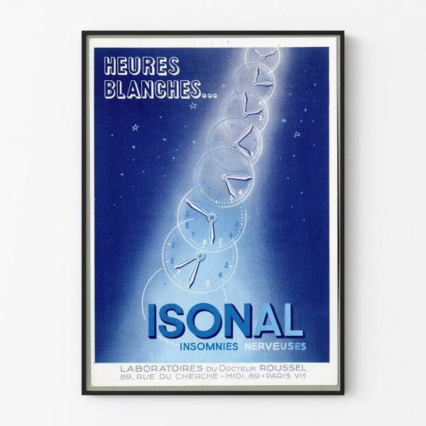 Vintage ISONAL Poster for Nervous Insomnia