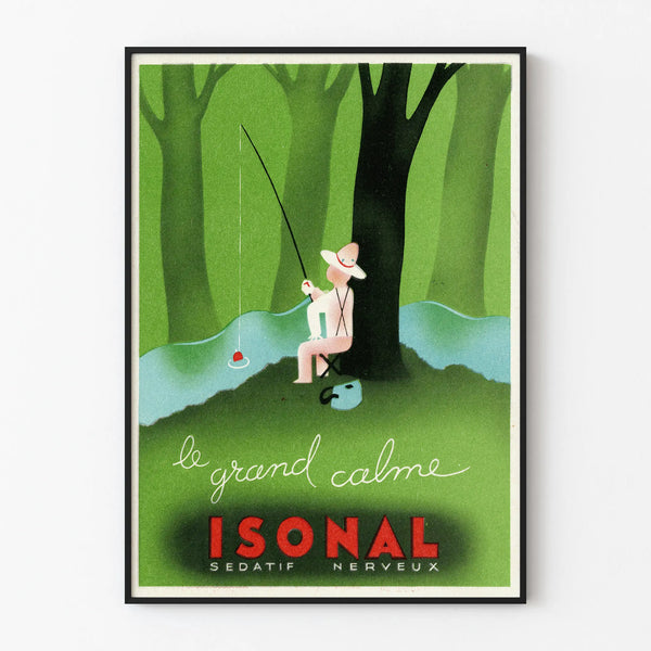 Vintage poster Le Grand Calme Isonal wall decoration