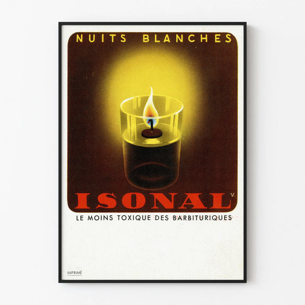 Vintage poster Isonal White Nights - Retro wall decoration