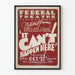 Vintage Poster for Federal Theater 'It Can't Happen Here' Sinclair Lewis