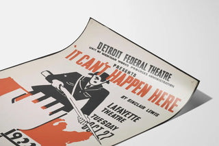 Poster for the Theatre It Can't Happen Here - Vintage Wall Decoration
