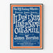Vintage Poster Chant 'It Don’t Seem Like The Same Old Smile' James Thornton