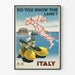Vintage Poster of Italy's Map and Lemon