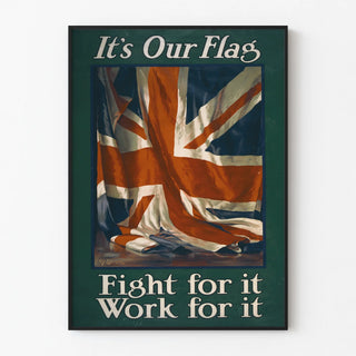 Decorative poster It's Our Flag - British flag and patriotic slogan