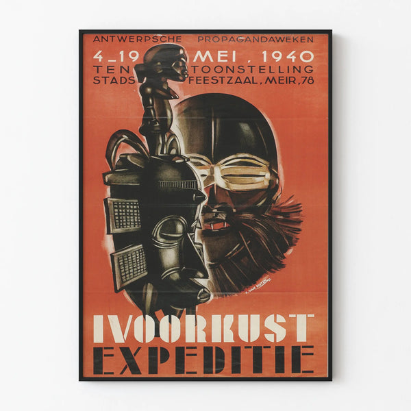 Vintage poster Ivory Coast Expedition 1940 wall decoration